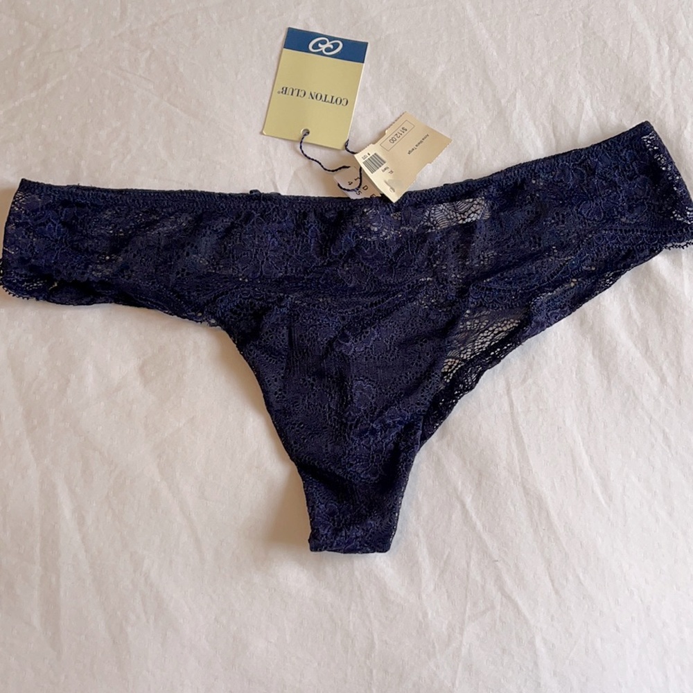 Cotton Club Anna Maria Navy Blue Tanga